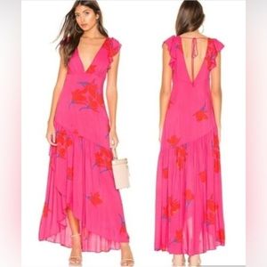 FREE PEOPLE She’s A Waterfall Maxi Dress Pink Size 2 NWT